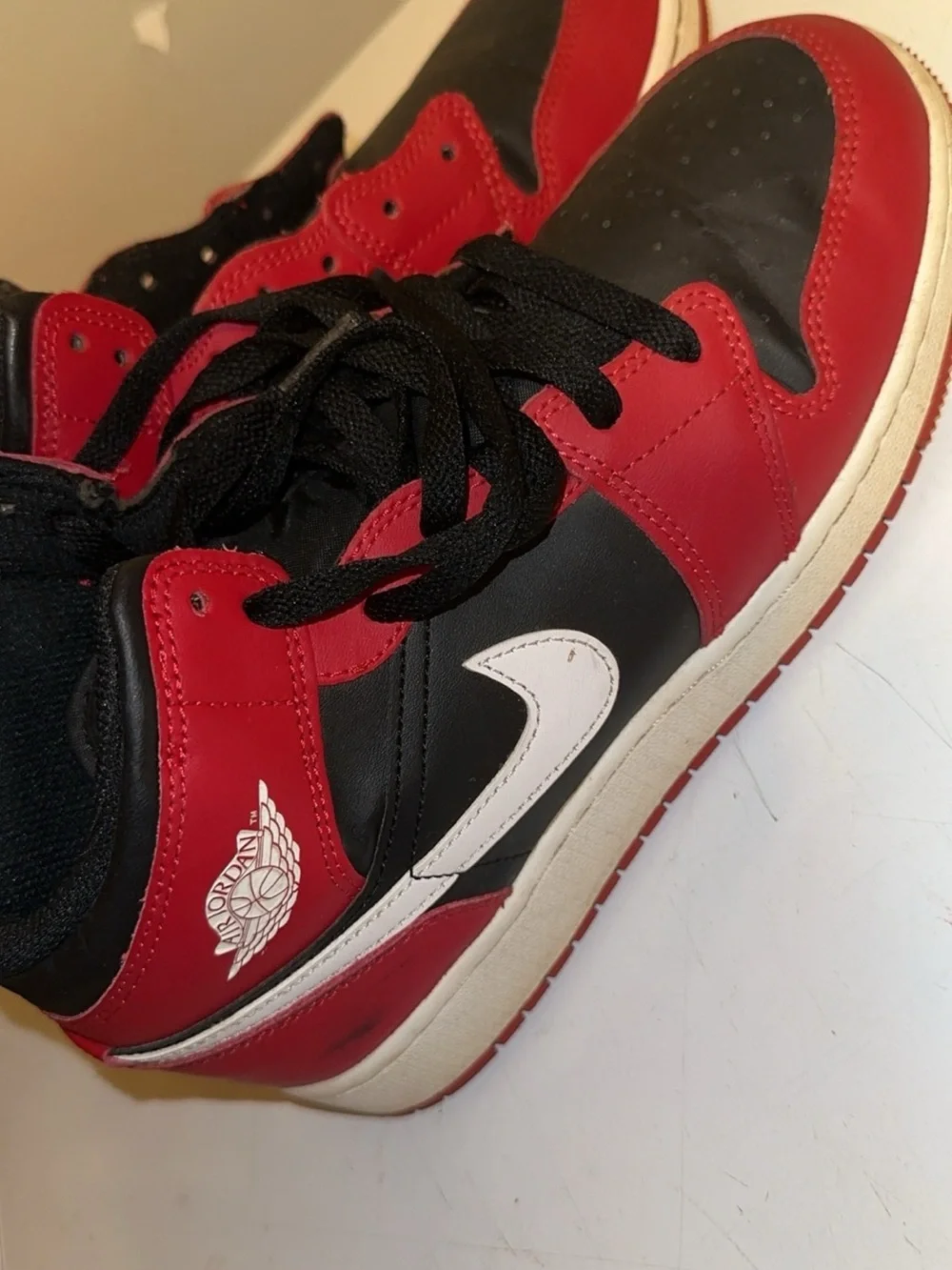 Nike Kids Black and Red High-Top Sneakers